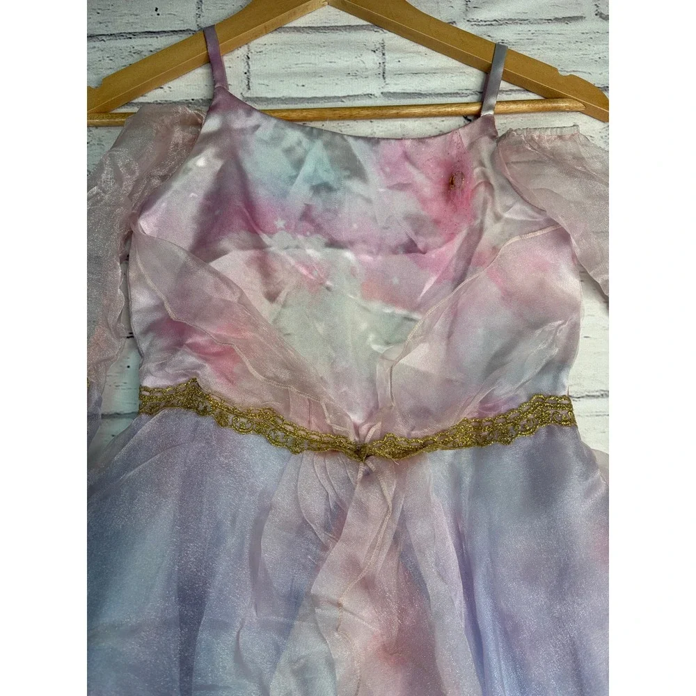 Chasing Fireflies Girls Fairy Princess Costume Dress Pink Blue Watercolor Size 8
